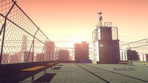 3D anime school rooftop. Anime background , Anime scenery, Episode interactive background HD ...