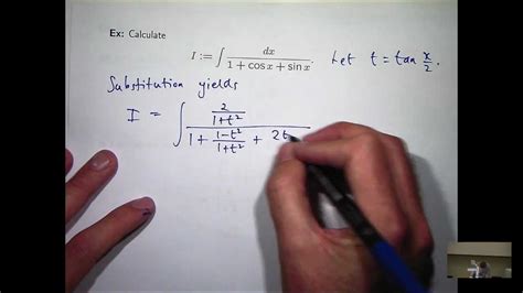 Integration via Weierstrass substitutions - YouTube