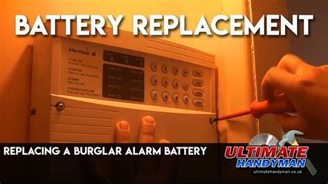 Replacing a burglar alarm battery - YouTube