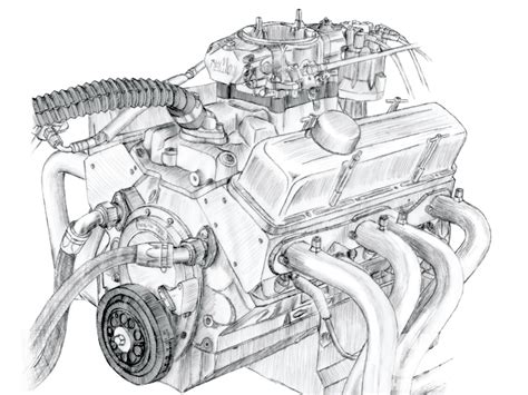 Car Engine Drawing at PaintingValley.com | Explore collection of Car Engine Drawing