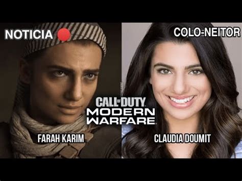 Actriz que interpreta a Farah Karim en Modern Warfare. - YouTube