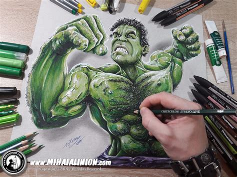 Drawing The Hulk - Characters | Art by Mihai Alin Ion