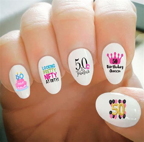 21st Birthday Nails, Birthday Nail Art, Birthday Nail Designs, 50th Birthday, Happy Birthday ...