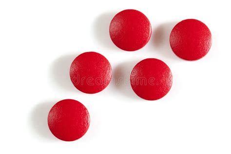 Red Iron Supplement Pills Isolated Stock Image - Image of health ...