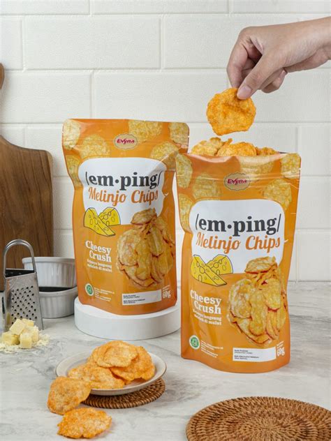 Evyna Emping Melinjo Chips Cheesy Crush – Evyna Food