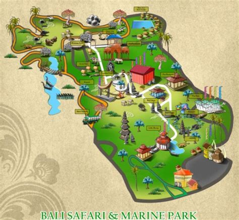 > Peta Lengkap Indonesia: Bali Safari & Marine Park Map