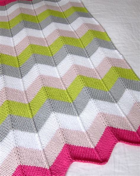 Chevron Baby Blanket pattern by Espace Tricot | Baby blanket knitting ...