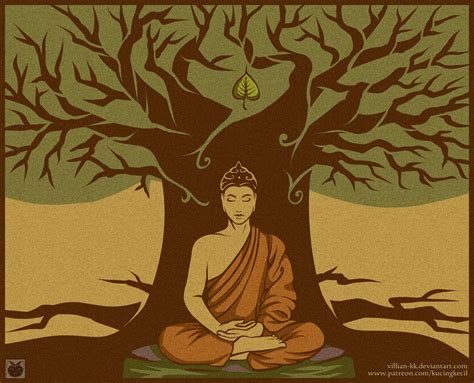 painting of buddha under the bodhi tree | Bodhi tree art, Bodhi tree ...