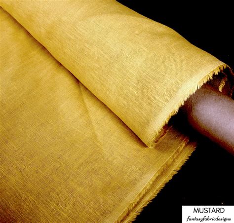 Linen Fabric by the Yard, Linen Fabric, Mustard Yardage, Per Yard, Fabric Per Yard, Upholstery ...