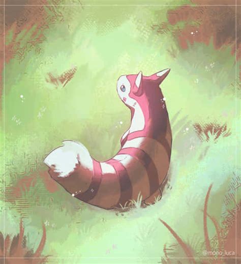 Download Furret With A Green And Brown Grassy Backdrop Wallpaper | Wallpapers.com