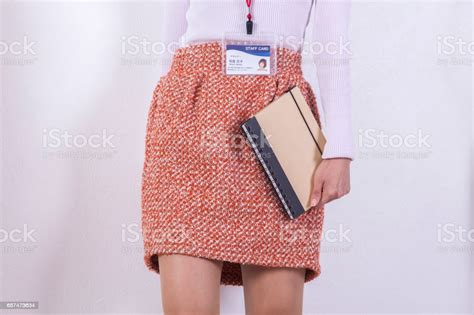 Women Wearing The Employee Id Card Stock Photo - Download Image Now - Adult, Adults Only, Asian ...