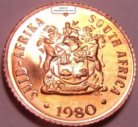 Rare Proof South Africa 1980 2 Cents Only 5, 000 Ever Minted Black ...