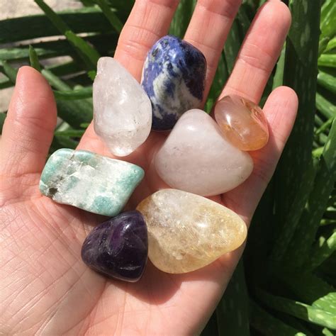 ANXIETY & DEPRESSION CRYSTALS Tumbled Healing Crystal Set, Gift Gemstone Set, Sad, Anxious ...