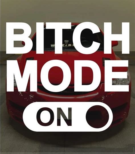 Bitch Mode ON Funny Bumper Sticker Vinyl Decal Joke Prank Decal 12x10cm ...