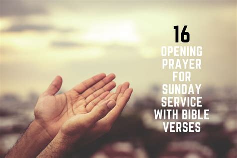 16 Opening Prayer For Sunday Service With Bible Verses