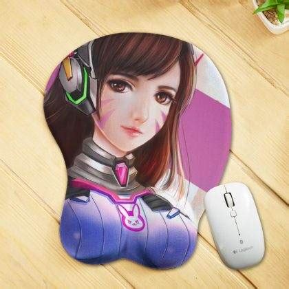 D.Va Mouse Pad Overwatch Game Mouse Pad 3D Oppai Breast Mouse Pads