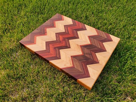 Custom Chevron style Cutting Board Medium Size Appx | Etsy