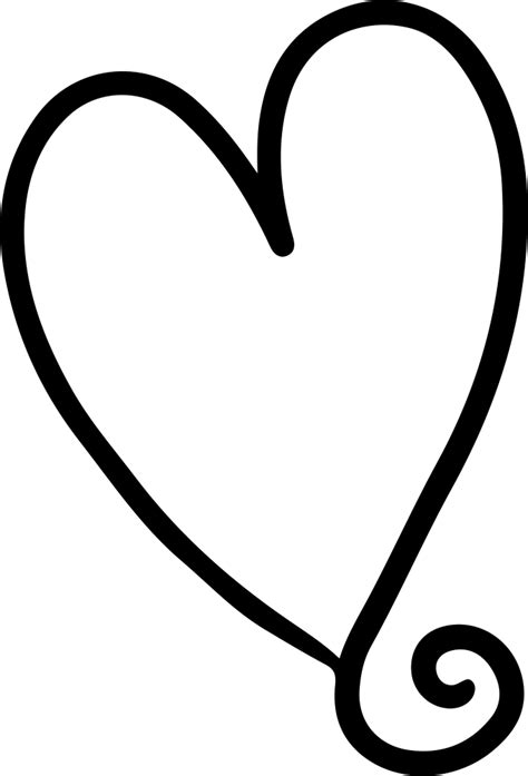 Heart Outline PNG Transparent Images - PNG All