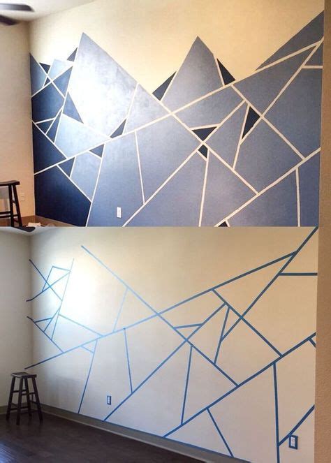 Inspiring Creative DIY Tape Mural for Wall Decor 28 | Pinturas de pared, Diseño de pintura de ...