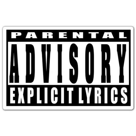 Sticker Parental Advisory Explicit Lyrics | MuralDecal.com