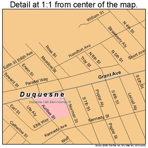 Duquesne Pennsylvania Street Map 4220432