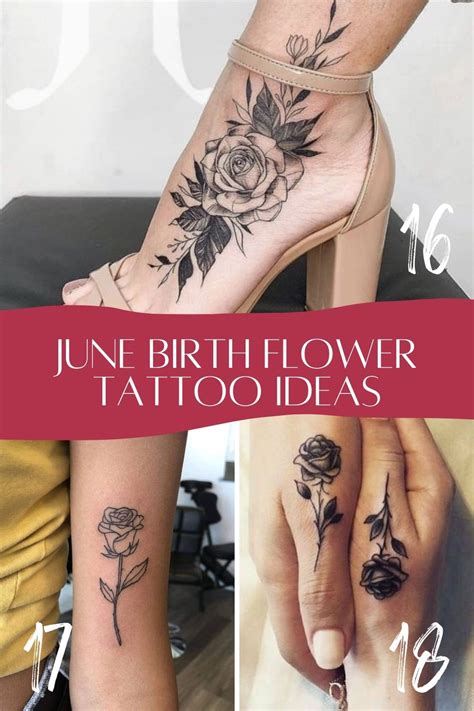 June Flower Of The Month Tattoo | Best Flower Site