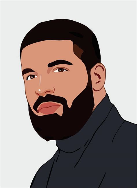 Drake Cartoon Portrait 1 Digital Art by Ahmad Nusyirwan - Pixels