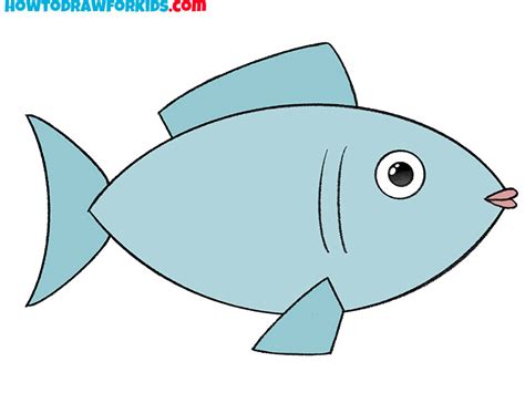 How to Draw a Simple Fish - Easy Drawing Tutorial For Kids