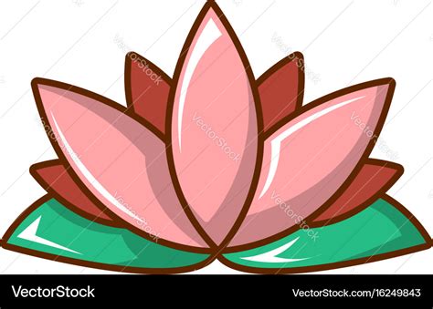 Lotus flower icon cartoon style Royalty Free Vector Image