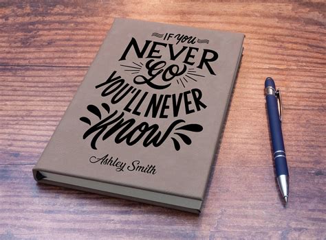 Motivational Quote Journal Custom Notebook for Men or Women | Etsy