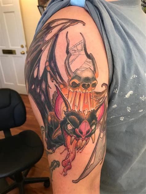 Killer Bat Demon Tattoo by Markos Johnson: TattooNOW