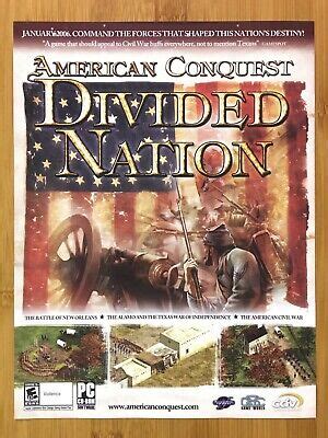 American Conquest: Divided Nation PC 2006 Print Ad/Poster Official Civil War Art | eBay