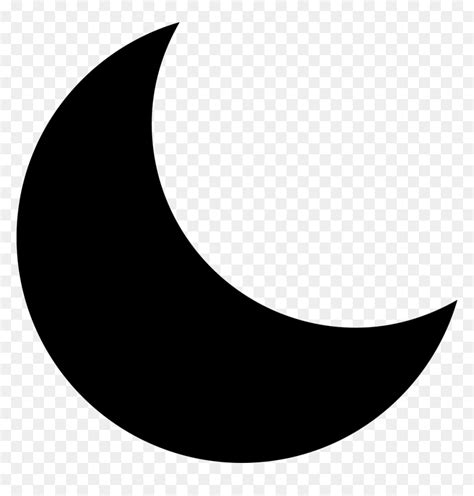 Moon Svg Night Png - Half Moon Vector, Transparent Png - vhv