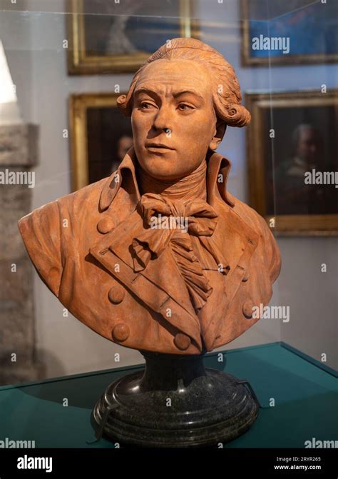 A terracotta bust of French Revolutionary Maximilien Robespierre, by sculptor Claude Andre ...