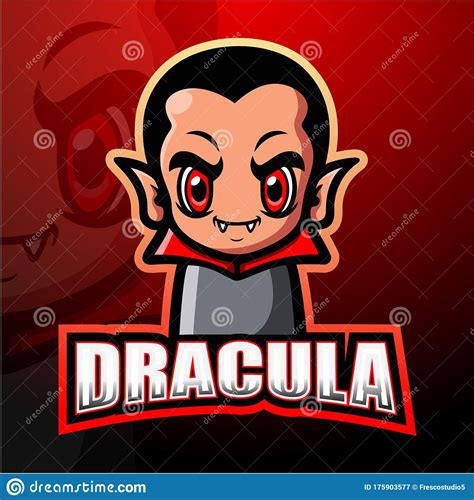 Dracula Mascot Esport Logo Design Stock Vector - Illustration of face ...