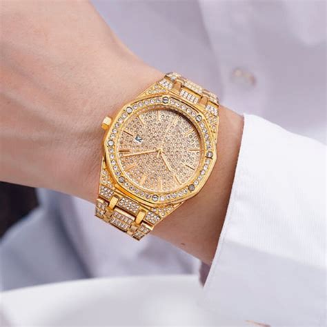 Mens Gold Watches With Diamonds