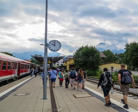 Fussen Train Station - Bavaria - Germany Stock Image - Image of ...