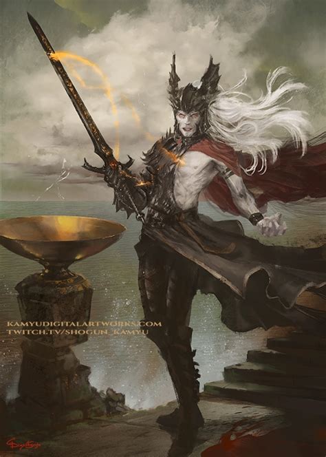 Elric of Melnibone with Stormbringer ! | Kamyu Digital artworks Fantasy ...