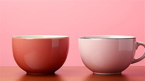 Premium AI Image | two small coffee cups on pink background