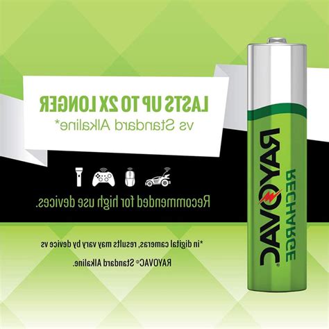 RAYOVAC AAA 4-Pack RECHARGEABLE Batteries, LD724-4OP GENE