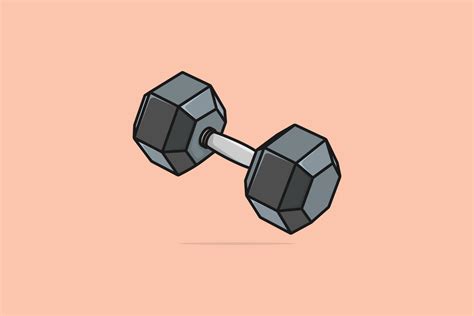 Gym Dumbbell vector illustration. Gym fitness object icon concept ...