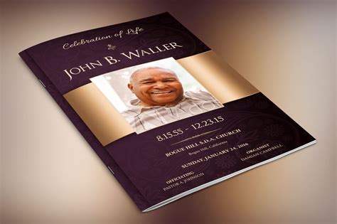 Dignity Funeral Program Publisher Templates on Behance