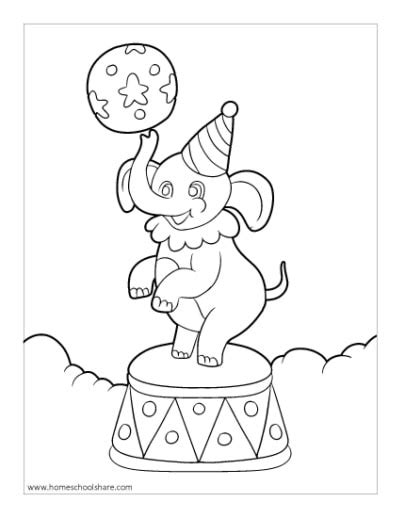 Circus Coloring Pages - Homeschool Share