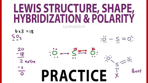 Lewis Structure, Shape, Hybridization and Polarity Practice (Organic ...