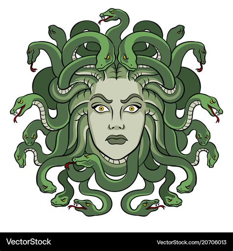 Medusa greek myth creature pop art Royalty Free Vector Image