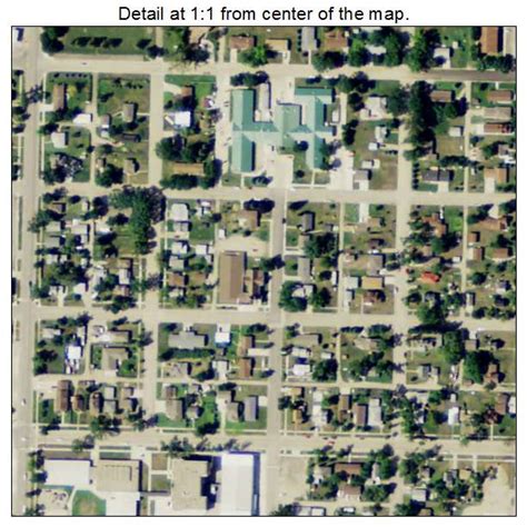 Aerial Photography Map of Oakes, ND North Dakota