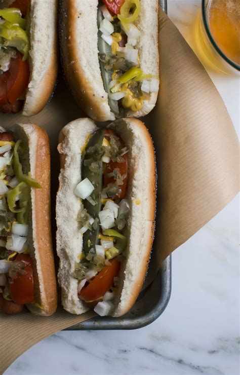 Chicago Style Hot Dogs with D.I.Y. Poppy Seed Buns - A Cozy Kitchen