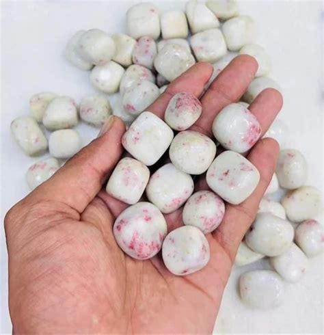 White Agate Tumbled Gemstone, For Healing at Rs 2000/kg in Khambhat ...