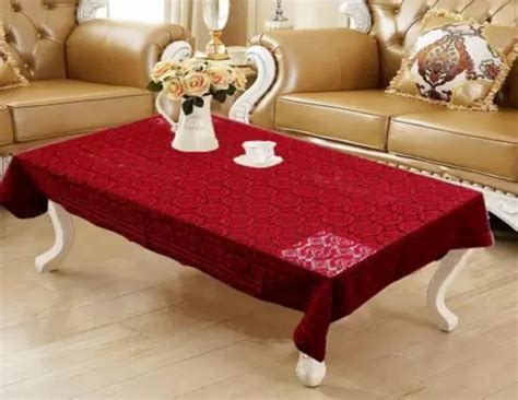 Solid Red Crochet Center Table Cover, Size: 40x60 Inch (lxw) at Rs 450 ...