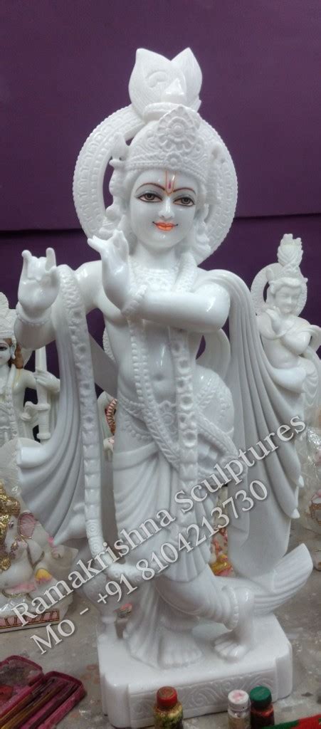 Lord Krishna Marble Statue Supplier in Jaipur | Krishna Idols Online